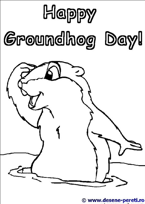 grounghog day desene colorat